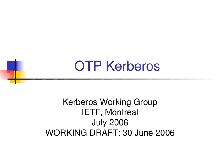 otp kerberos