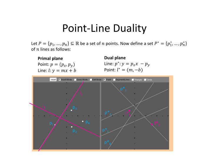 point line duality