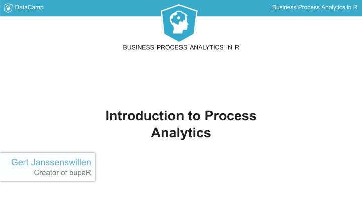 introduction to process analytics
