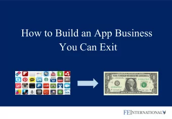 How to Build an App Business  You Can Exit  Who we are   FE International was founded in 2010