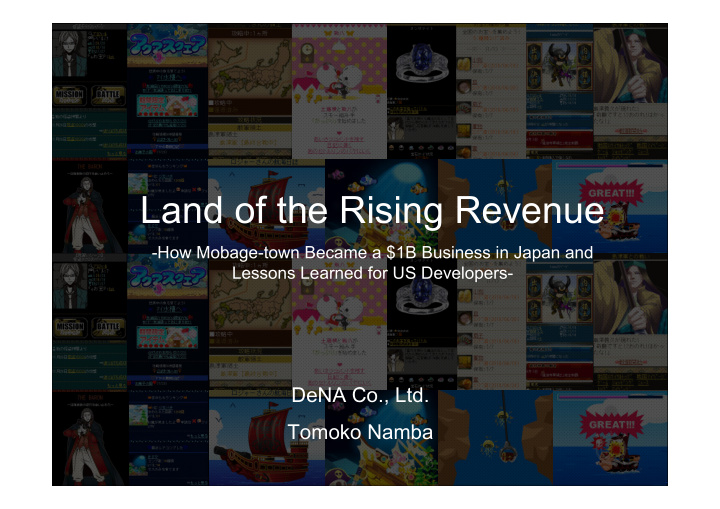 land of the rising revenue