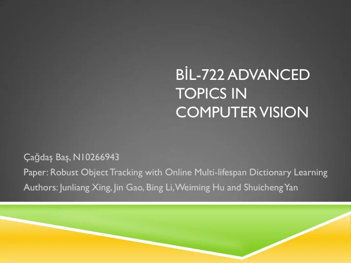 b l 722 advanced