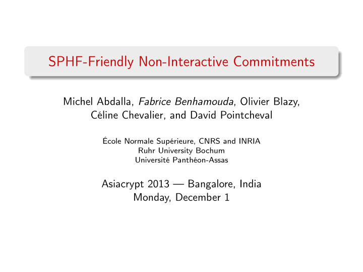 sphf friendly non interactive commitments