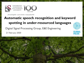 Automatic speech recognition and keyword  spotting in under-resourced languages  Digital Signal