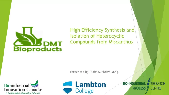 high efficiency synthesis and isolation of heterocyclic