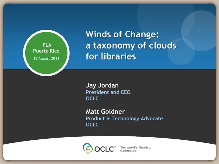 a taxonomy of clouds