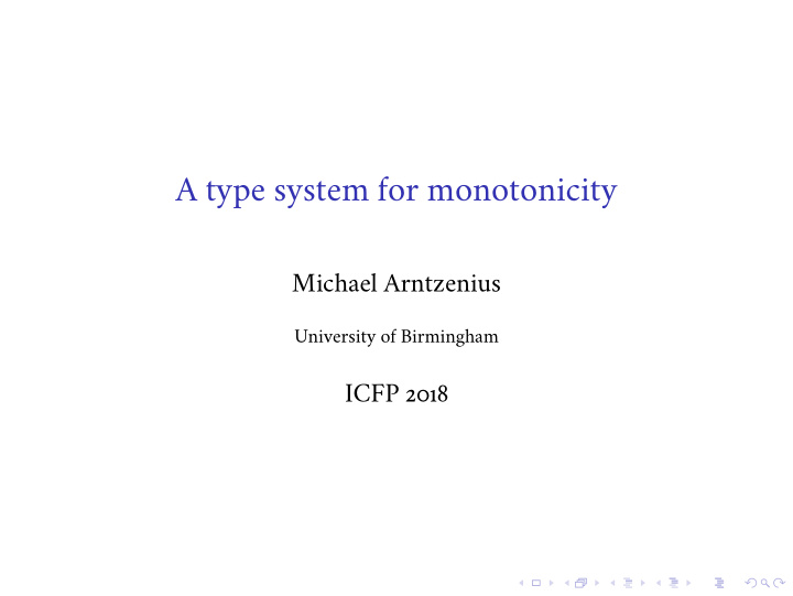 a type system for monotonicity