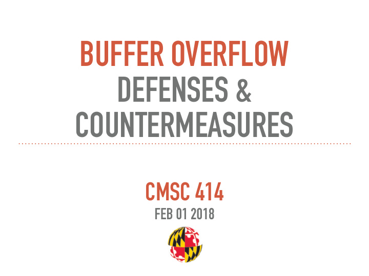 buffer overflow defenses countermeasures