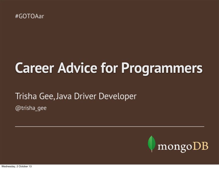 career advice for programmers