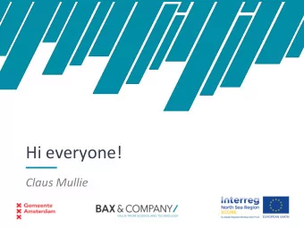 Hi everyone!  Claus Mullie  Two points Standards for data exchange during procurement  for informed