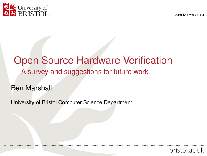 open source hardware verification