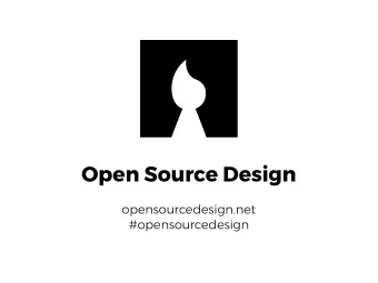 Open Source Design  opensourcedesign.net  #opensourcedesign  Open Source Design