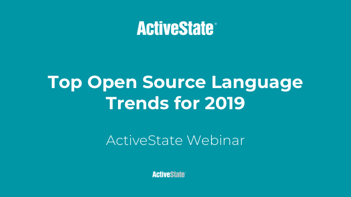 top open source language trends for 2019