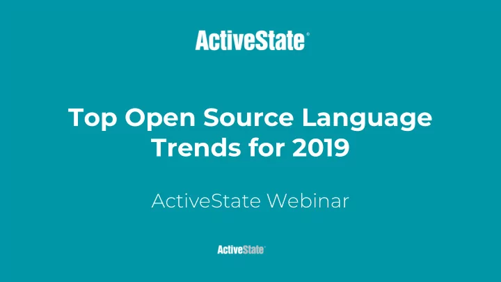 top open source language trends for 2019