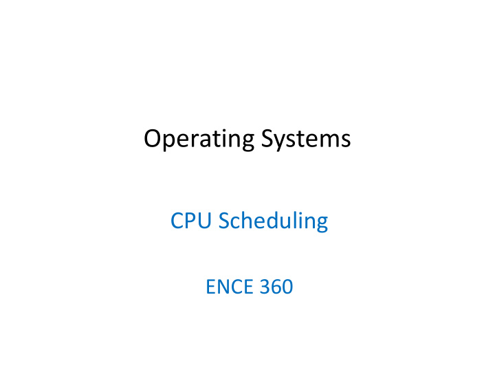 operating systems