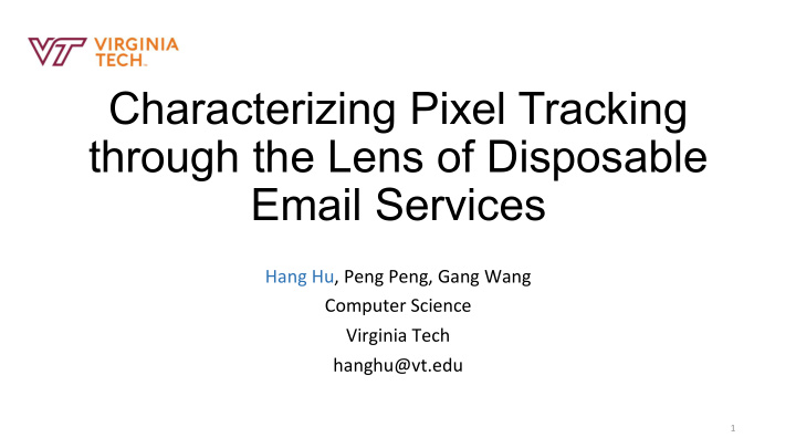 characterizing pixel tracking through the lens of