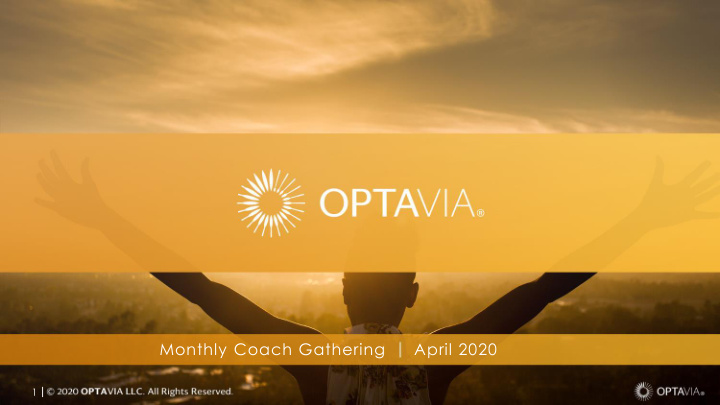 monthly coach gathering april 2020