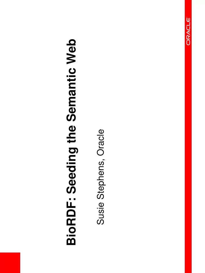 biordf seeding the semantic web
