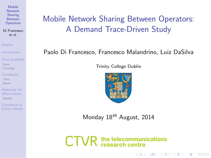 mobile network sharing between operators