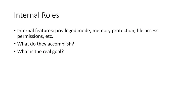 internal roles