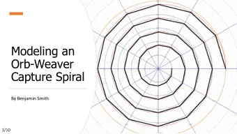 Modeling an  Orb-Weaver  Capture Spiral  By Benjamin Smith  1/10  2/10  3/10  4/10  5/10  6/10