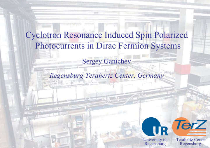 cyclotron resonance induced spin polarized photocurrents