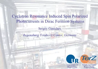 Cyclotron Resonance Induced Spin Polarized  Photocurrents in Dirac Fermion Systems  Sergey Ganichev