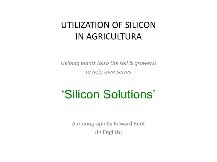 silicon solutions