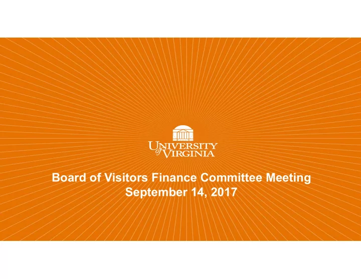board of visitors finance committee meeting september 14