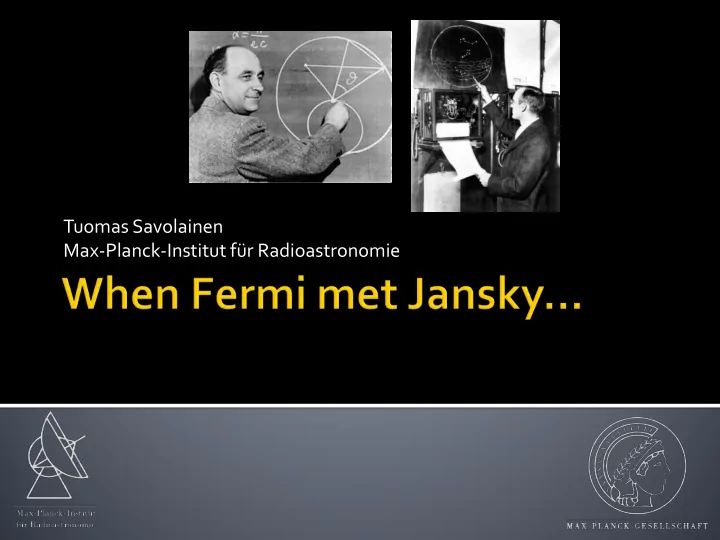 tuomas savolainen max planck institut f r radioastronomie