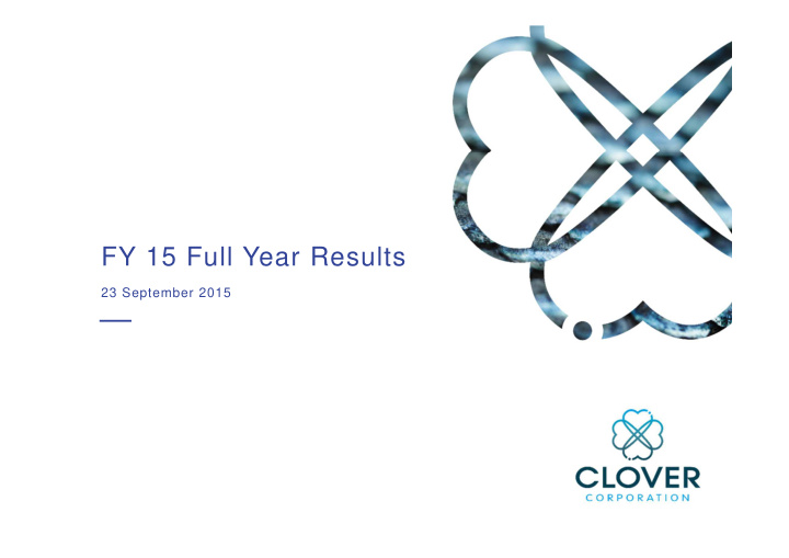 fy 15 full year results