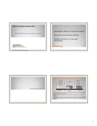 1  ISO/OSI reference model: end  ISO/OSI reference model: end-  -to  to-  -end dialogue 2/2  end