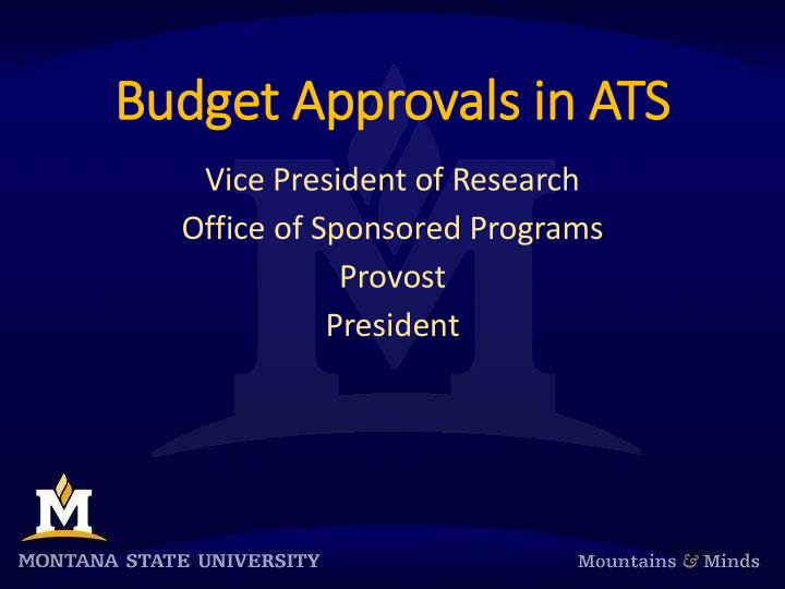 budget ap approvals i in ats