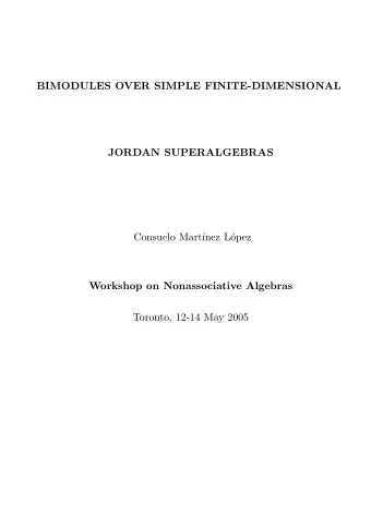 BIMODULES OVER SIMPLE FINITE-DIMENSIONAL  JORDAN SUPERALGEBRAS  Consuelo Mart  nez L  opez