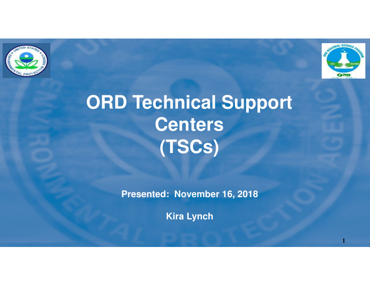 ord technical support centers tscs