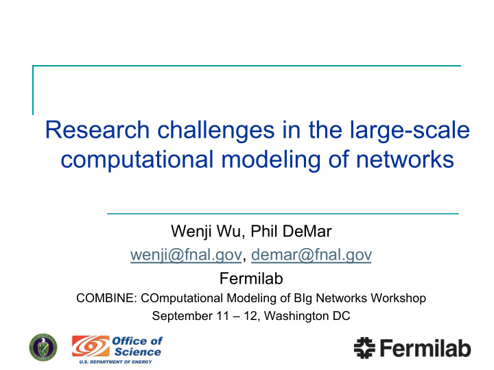 research challenges in the large scale computational