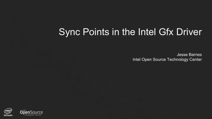 sync points in the intel gfx driver
