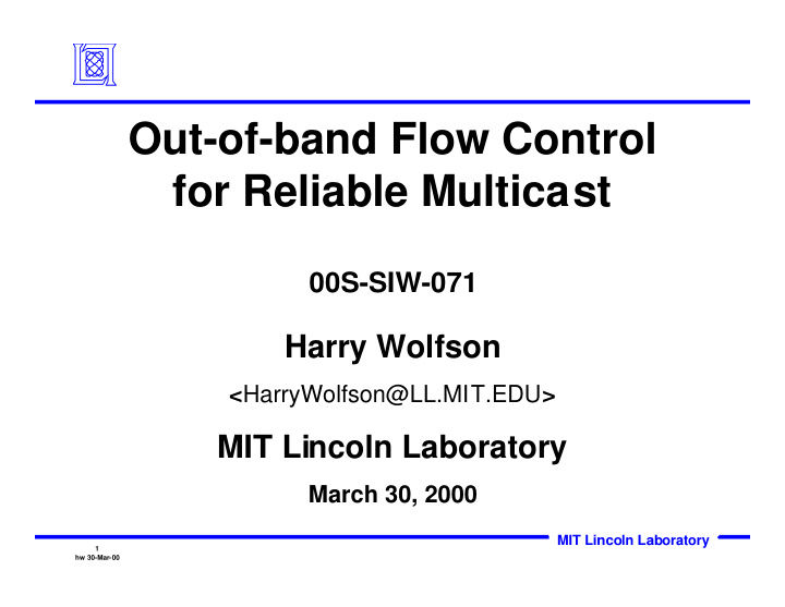 out of band flow control