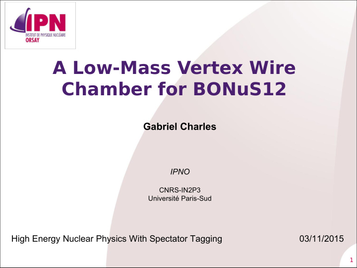 a low mass vertex wire chamber for bonus12