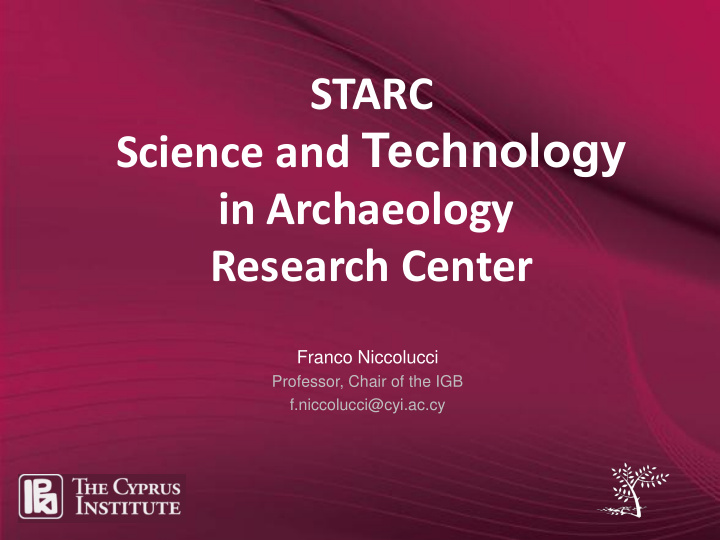 starc science and technology in archaeology research