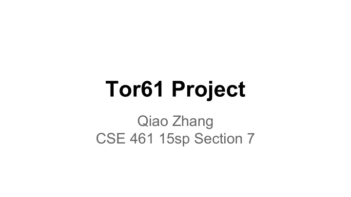 tor61 project