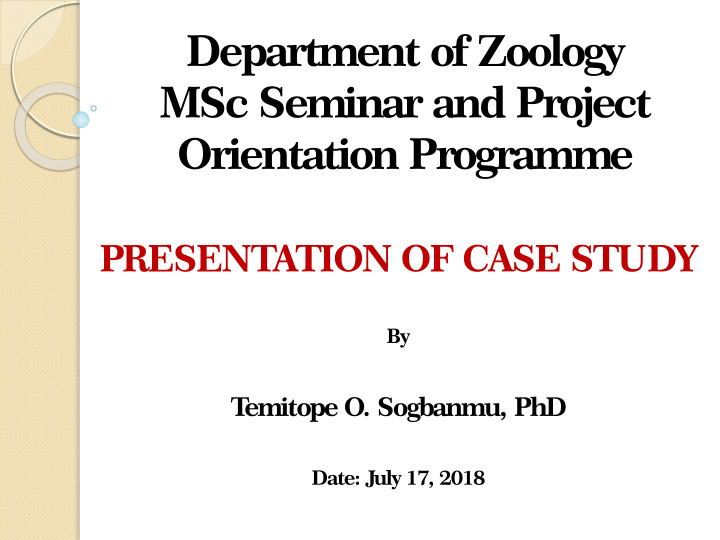 department of zoology