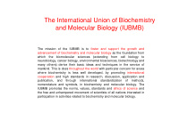 the international union of biochemistry and molecular