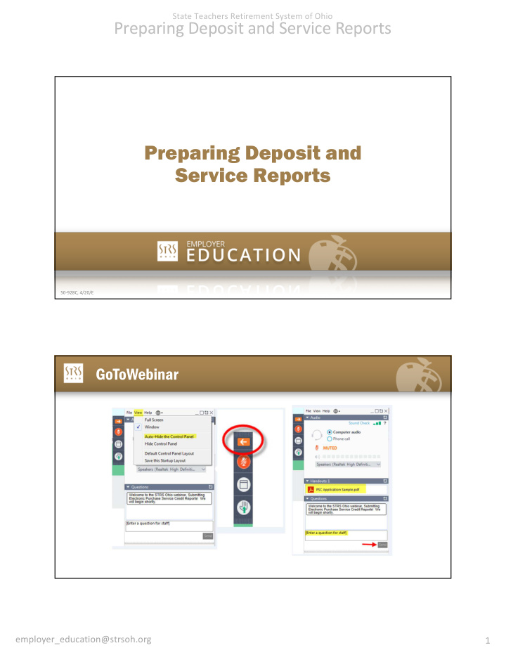 preparing deposit and service reports