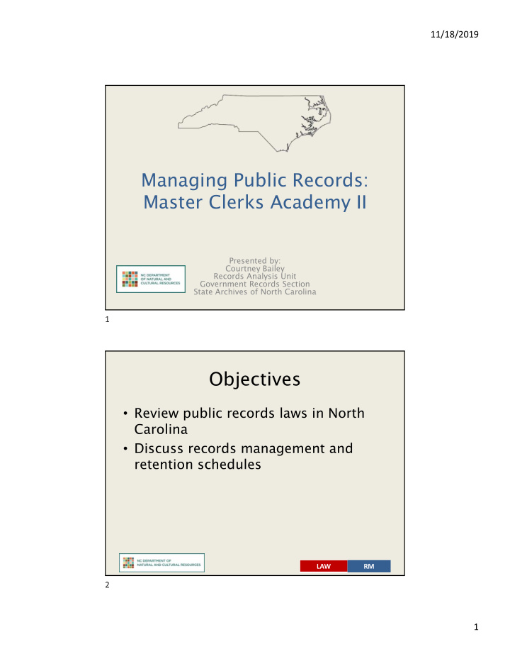 managing public records master clerks academy ii