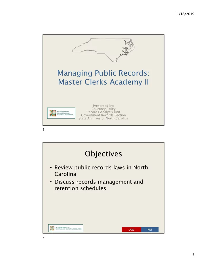 managing public records master clerks academy ii