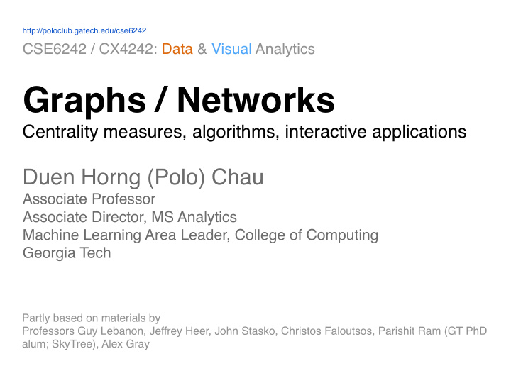 graphs networks
