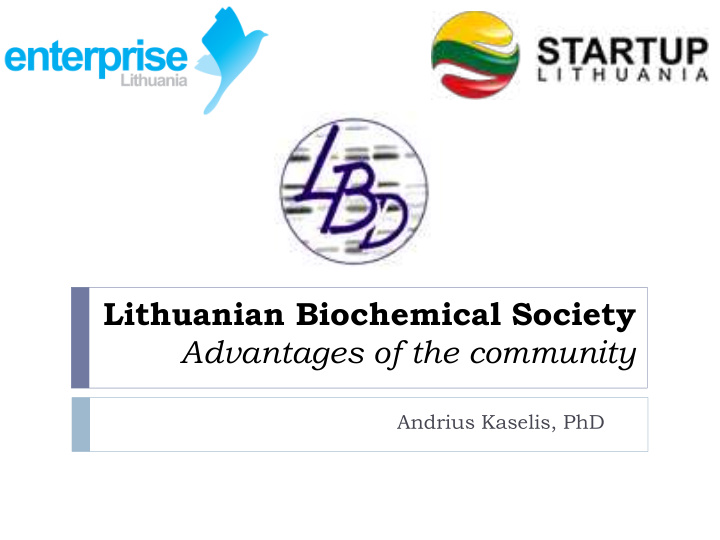 lithuanian biochemical society advantages of the community