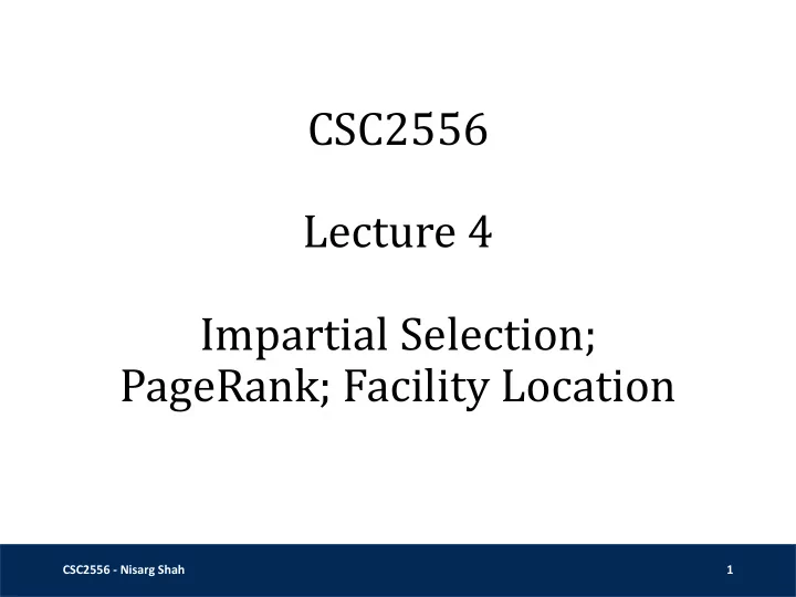 pagerank facility location