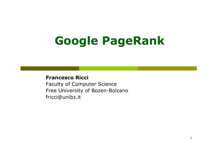 google pagerank